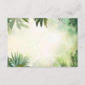 Cute Giraffe Jungle Baby Shower Party Beautiful エンクロージャーカード (裏面)