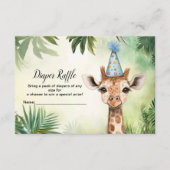 Cute Giraffe Jungle Baby Shower Party Beautiful エンクロージャーカード (正面)