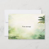 Cute Giraffe Jungle Baby Shower Party Beautiful サンキューカード (裏面)