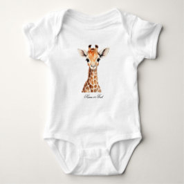 Cute Giraffe Jungle Baby Shower Party Beautiful ベビーボディスーツ