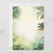 Cute Giraffe Jungle Baby Shower Party Beautiful 招待状 (裏面)