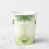 Cute Giraffe Jungle Baby Shower Party Beautiful 紙コップ (左)