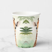 Cute Giraffe Jungle Baby Shower Party Beautiful 紙コップ (右)