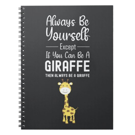 Cute Giraffe Lover Gifts Animals Funny Humor ノートブック (正面)
