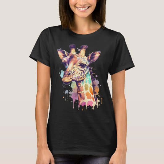 Cute Giraffe Men Women Kids Tシャツ (正面)
