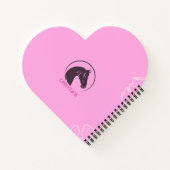 Cute Giraffe My Recipe Book Kawaii Pink Notebook ノートブック (裏面)