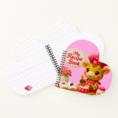 Cute Giraffe My Recipe Book Kawaii Pink Notebook ノートブック (内部)