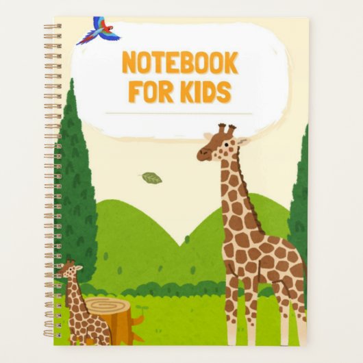 Cute Giraffe Notebook for Kids – Fun Animal Cover, プランナー手帳 (正面)