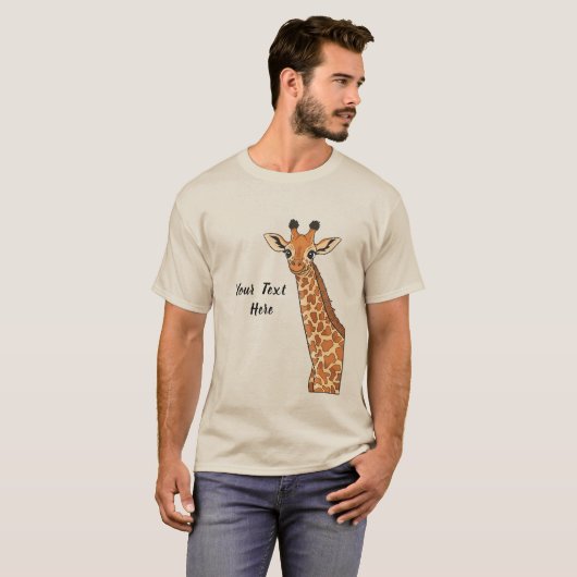 Cute Giraffe Personalized Tシャツ (正面フル)