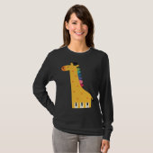 Cute Giraffe Piano Music Tシャツ (正面フル)