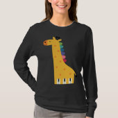 Cute Giraffe Piano Music Tシャツ (正面)