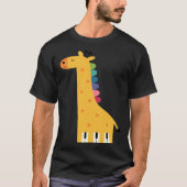 Cute Giraffe Piano Music Tシャツ (正面)