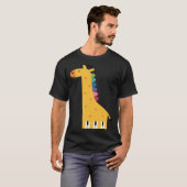 Cute Giraffe Piano Music Tシャツ (正面フル)
