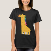 Cute Giraffe Piano Music Tシャツ (正面)