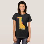 Cute Giraffe Piano Music Tシャツ (正面フル)