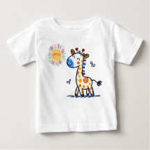 Cute Giraffe & Sunshine – Kids T-Shirt