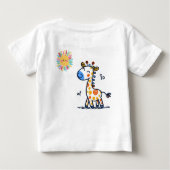 Cute Giraffe & Sunshine – Kids T-Shirt ベビーTシャツ (裏面)