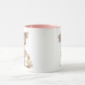 Cute Girl and Duckling Whimsical Nursery Art マグカップ (中央)