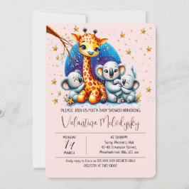 Cute girl baby shower Invitation 招待状