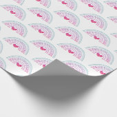 Cute Girl Boho Rainbow Birthday ラッピングペーパー (角)