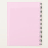 Cute Girl Boss Pink and Red Monogram Year プランナー手帳 (裏面)