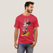 Cute Girl Cartoon Mouse Pose friend Tシャツ (正面フル)