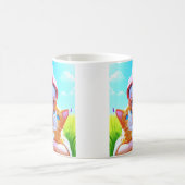 Cute Girl Cat コーヒーマグカップ (中央)