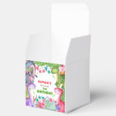 Cute Girl Dinosaur 1st Birthday Favor Box フェイバーボックス (オープン)