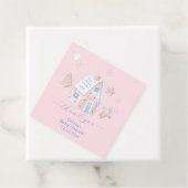 Cute Girl Gingerbread Village Baby Shower  フェイバータグ (インサイチュ)
