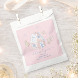 Cute Girl Gingerbread Village Baby Shower フェイバーバッグ