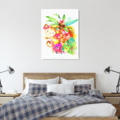 Cute Girl Monkey Climbing Tree キャンバスプリント (インサイチュ (寝室))