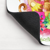 Cute Girl Monkey Climbing Tree マウスパッド (コーナー)