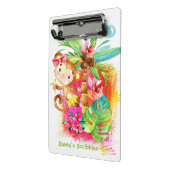 Cute Girl Monkey Climbing Tree ミニクリップボード (アングル2)