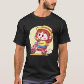 Cute Girl On A Scooter Tシャツ (正面)