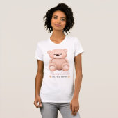 Cute Girl Orange Teddy Bear Mommy To BeBaby Shower Tシャツ (正面フル)