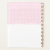 Cute Girl Pink Gold Roses プランナー手帳 (裏面)