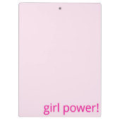 Cute Girl Power Soft Baby Pink Clipboard クリップボード (裏面)