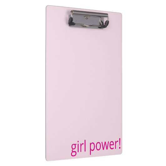 Cute Girl Power Soft Baby Pink Clipboard クリップボード (右)