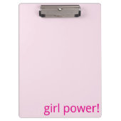 Cute Girl Power Soft Baby Pink Clipboard クリップボード (正面)
