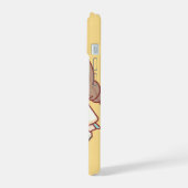 Cute Girl Reading with Cat – Pastel Aesthetic iPho iPhone 15ケース (左側面)