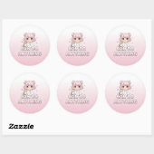 Cute girl stickers ラウンドシール (シート)