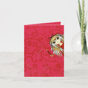 Cute Girl Valentine or Note Cards シーズンカード