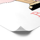 Cute Girls Ballerina Print ポスター (角)