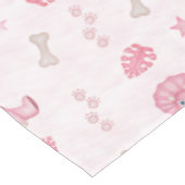 Cute Girls Birthday Pink Dinosaur テーブルクロス (アングル)