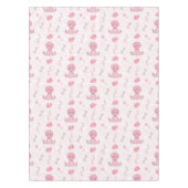 Cute Girls Birthday Pink Dinosaur テーブルクロス (正面)