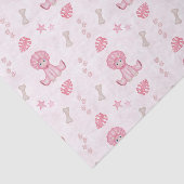 Cute Girls Birthday Pink Dinosaur 薄葉紙 (詳細)