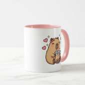 Cute Girls Capybara Ramen Kawaii Tea Kawaii Capy マグカップ (正面右)