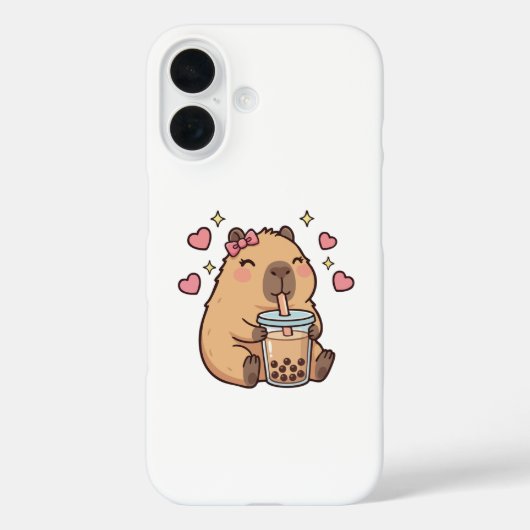 Cute Girls Capybara Ramen Kawaii Tea Kawaii Capy  Case-Mate iPhoneケース (裏面)