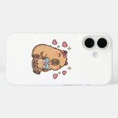 Cute Girls Capybara Ramen Kawaii Tea Kawaii Capy  Case-Mate iPhoneケース (裏面 (横))