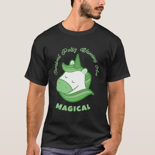 Cute Girls CP Magical Unicorn Cerebral Palsy Aware Tシャツ (正面)